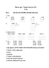 Bài tập môn Toán Lớp 4 - Bài 2 Ôn tập các số đến 100.000 (Tiếp theo) - Năm học 2021-2022